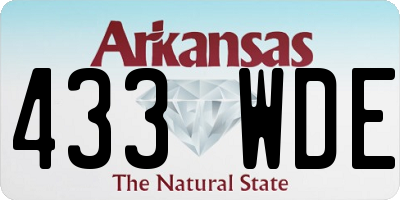 AR license plate 433WDE