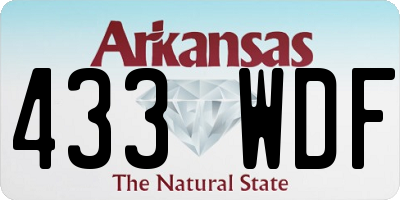 AR license plate 433WDF