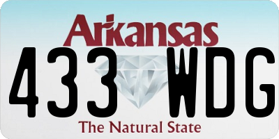 AR license plate 433WDG