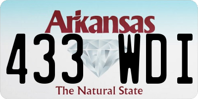 AR license plate 433WDI