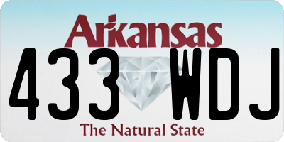 AR license plate 433WDJ