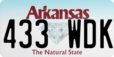 AR license plate 433WDK