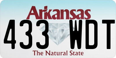 AR license plate 433WDT