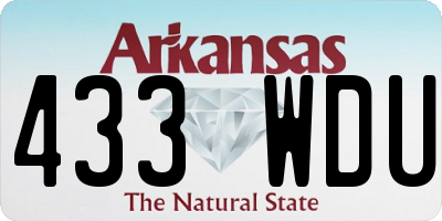 AR license plate 433WDU