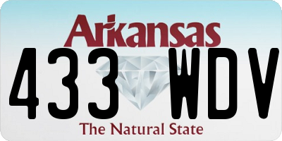 AR license plate 433WDV