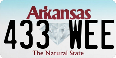 AR license plate 433WEE