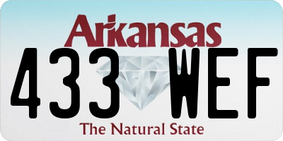AR license plate 433WEF