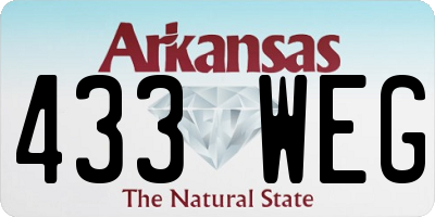 AR license plate 433WEG