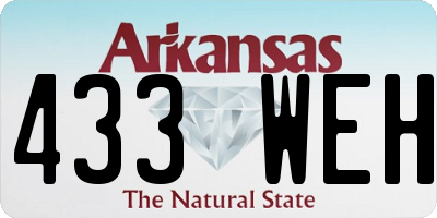 AR license plate 433WEH