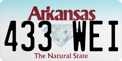 AR license plate 433WEI