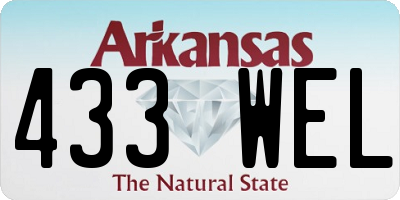 AR license plate 433WEL