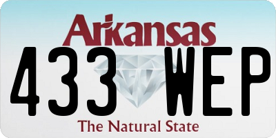 AR license plate 433WEP