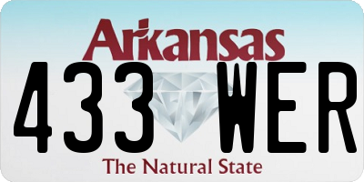AR license plate 433WER