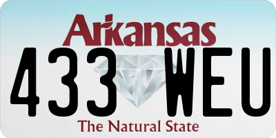 AR license plate 433WEU