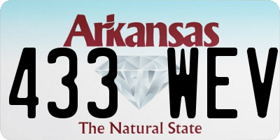 AR license plate 433WEV