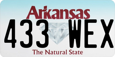 AR license plate 433WEX