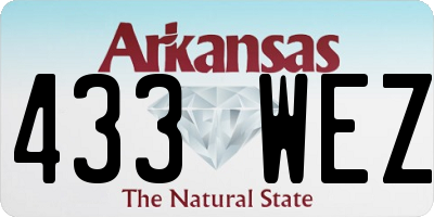 AR license plate 433WEZ