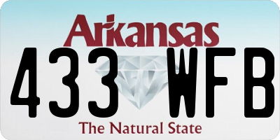 AR license plate 433WFB