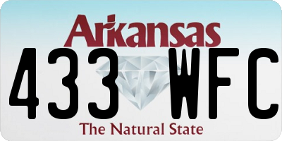 AR license plate 433WFC