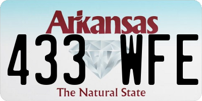 AR license plate 433WFE