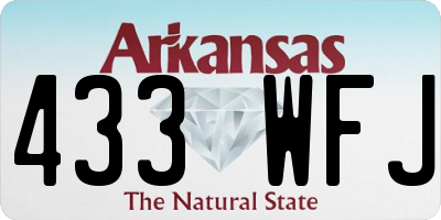 AR license plate 433WFJ