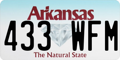 AR license plate 433WFM