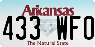 AR license plate 433WFO