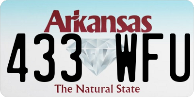 AR license plate 433WFU
