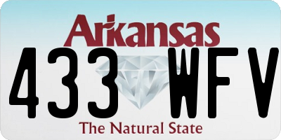 AR license plate 433WFV