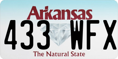 AR license plate 433WFX