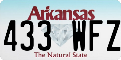 AR license plate 433WFZ