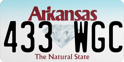 AR license plate 433WGC