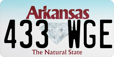 AR license plate 433WGE