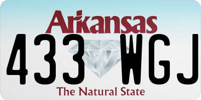 AR license plate 433WGJ