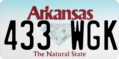 AR license plate 433WGK