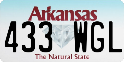 AR license plate 433WGL