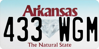 AR license plate 433WGM