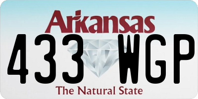 AR license plate 433WGP