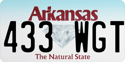AR license plate 433WGT