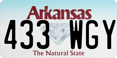 AR license plate 433WGY