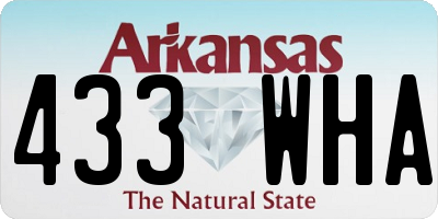 AR license plate 433WHA