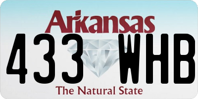 AR license plate 433WHB