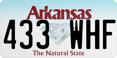 AR license plate 433WHF