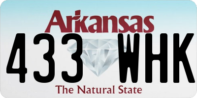 AR license plate 433WHK