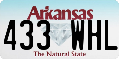 AR license plate 433WHL
