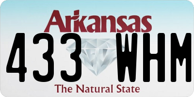 AR license plate 433WHM