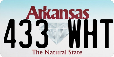 AR license plate 433WHT
