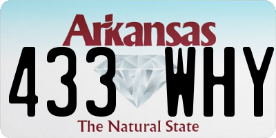 AR license plate 433WHY