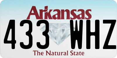 AR license plate 433WHZ