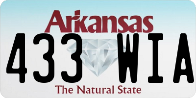 AR license plate 433WIA